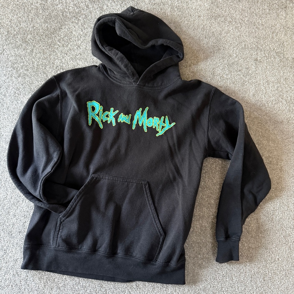 Rick and Morty Adult Swim Graphic Hoodie Sweatshirt Men's Small